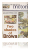 Daily Telegraph motoring section front page showing DB with the painting as a work in progress